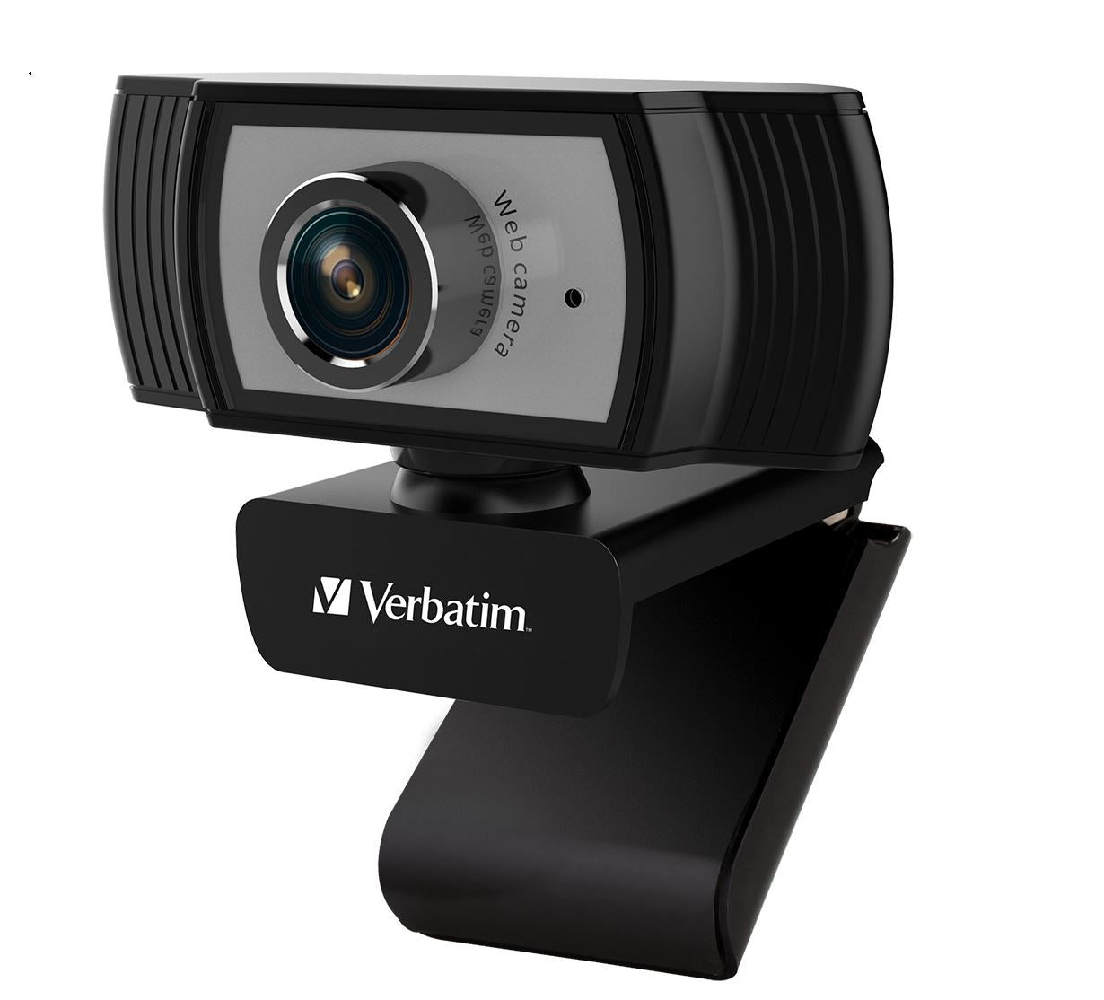 VERBATIM 1080p Full HD Webcam - Black/Silver FHD 1920x1080, 2.0 Mega Pixels, Compatible with Windows XP,7 8, 10, Android V5, MacOS 10.6 or Above