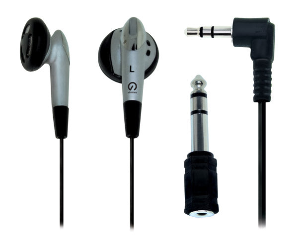 Shintaro Stereo Earphone Kit with 3.5mm to 6.5mm adapter