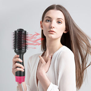 Hot Air One-Step Hair Dryer Negative Ion Anti-Frizz Blowout for Drying,Straightening, Curling and Volumizer (AU Plug)