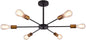 Modern Sputnik Chandelier Black Gold E27 Bulbs