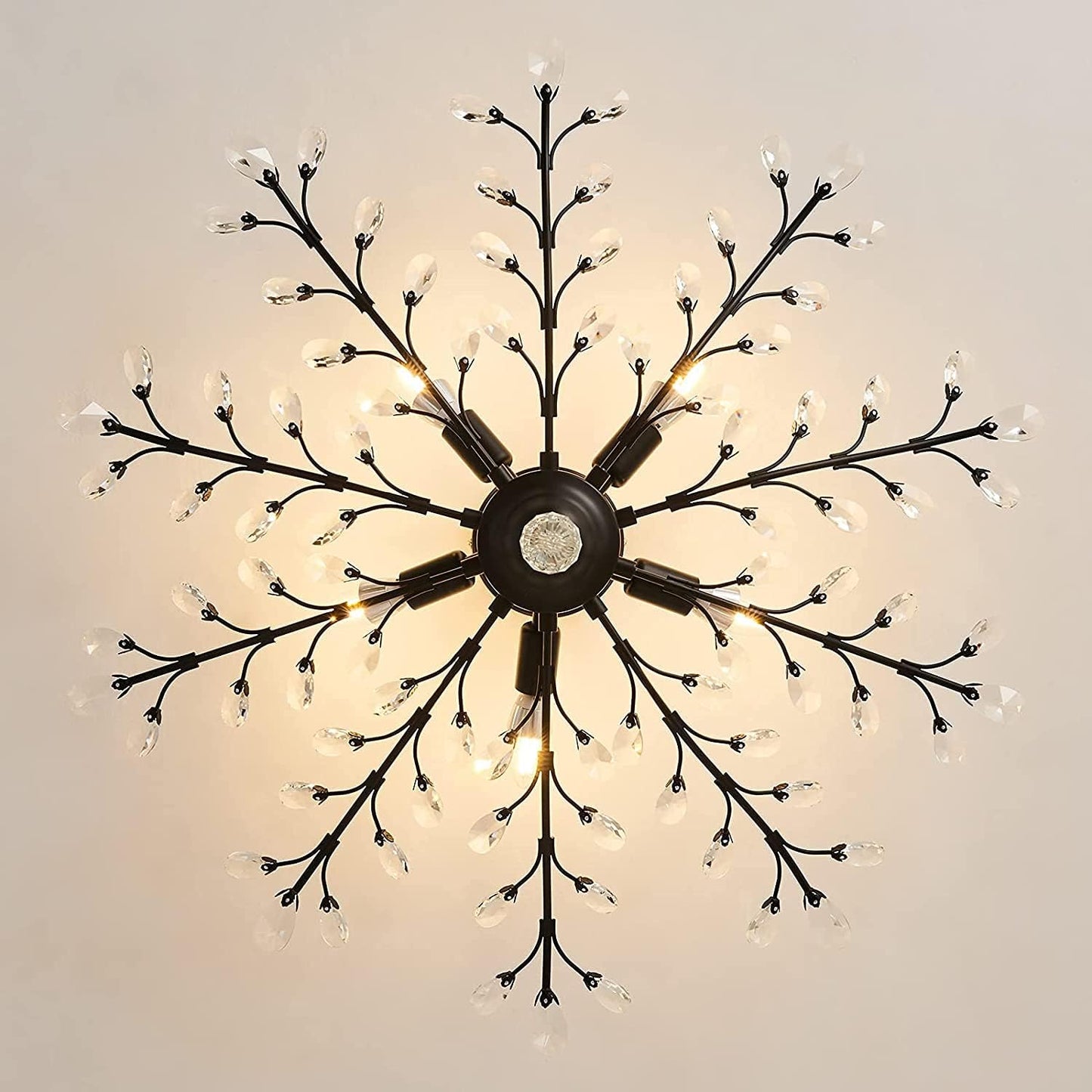 Crystal Ceiling Light Vintage Chandelier, 5 Lights