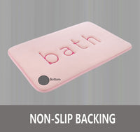 Extra Thick Memory Foam & Super Comfort Bath Rug Mat for Bathroom (60 x 40 cm, Pink)