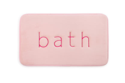 Extra Thick Memory Foam & Super Comfort Bath Rug Mat for Bathroom (60 x 40 cm, Pink)