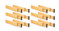 12 Pack Bamboo Adjustable Kitchen Drawer Dividers (Large, 44-55 cm)