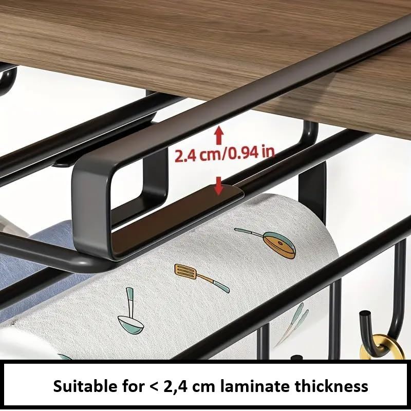 Multifunctional Under Cabinet Cutting Board Metal Holder Organiser