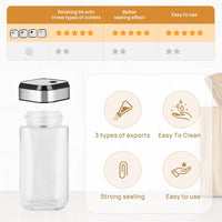 CARLA HOME Rotating Spice Rack Organizer with 20 Glass Jars for Kitchen Countertop