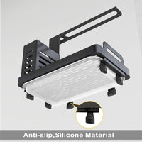 CARLA HOME Kitchen Sink Caddy Organizer with Sponge, Soap & Brush Storage and Rag Rack, Drain Tray & Utensil Holder