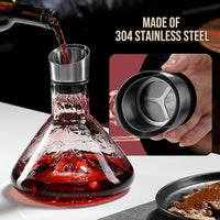 CARLA HOME Iceberg Wine Decanter with Aerator Filter and Lid