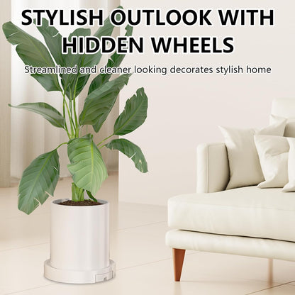 CARLA HOME 2-Pack Rolling Plant Stand with 360° Wheels for Indoor Pots (26 cm)