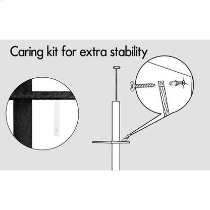 CARLA HOME Floor to Ceiling Cat Tree Tower  with Adjustable Height 230-286cm for Indoor Cats (Grey)