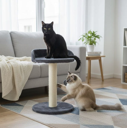 CARLA HOME Cat Tree Tower for Indoor Cats with Plush Perch, Sisal Scratching Post & Hanging Ball Toy for Kittens or Small Breeds