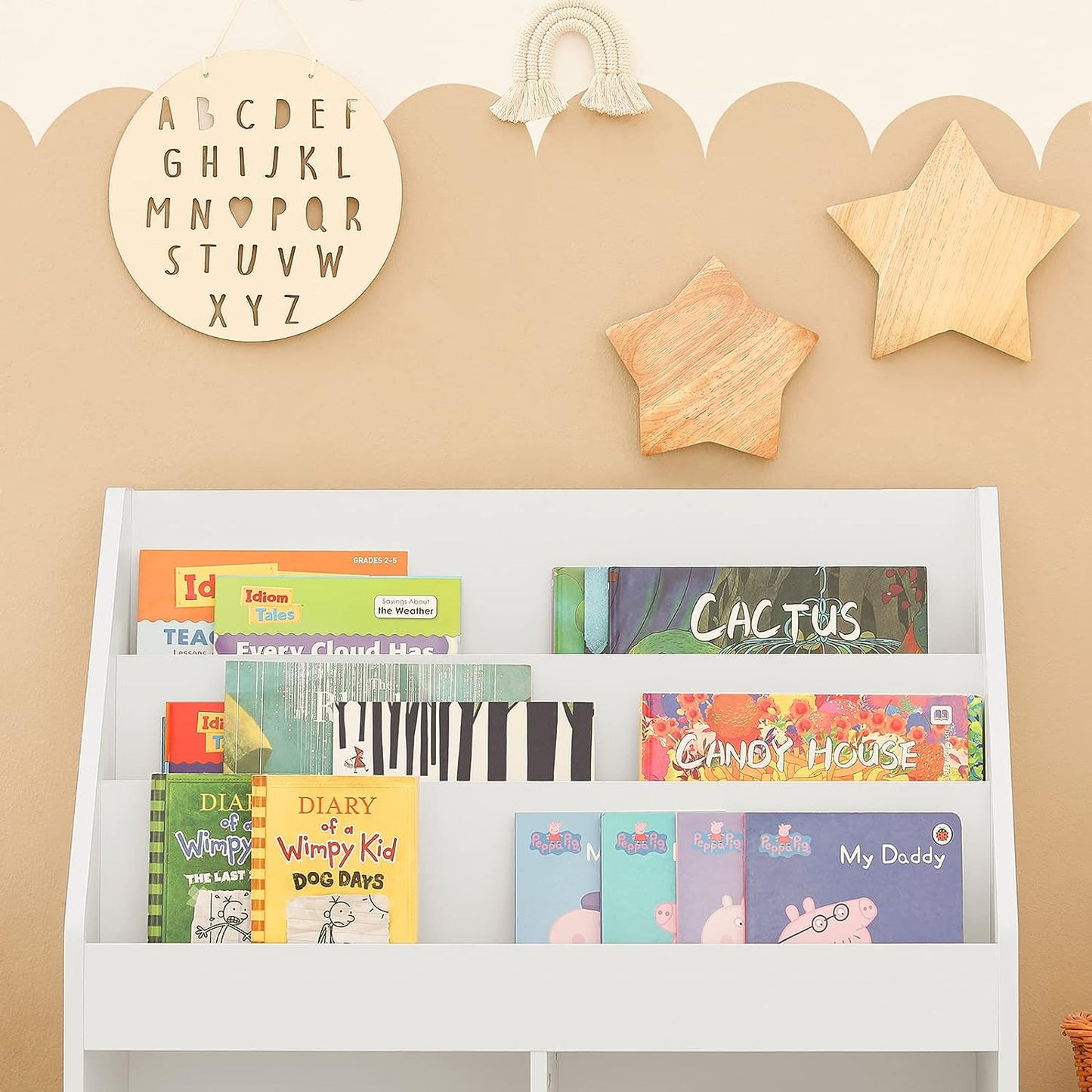 Kids Shelving Unit 3 Shelves 2 Compartments