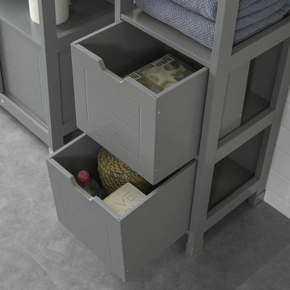 Tall Cabinet Shelf Drawer, Grey