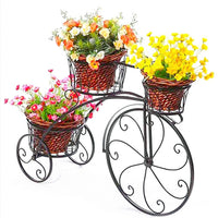 3-Tier Iron Bicycle Plant Stand Rack Tricycle Planter