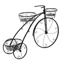 3-Tier Iron Bicycle Plant Stand Rack Tricycle Planter