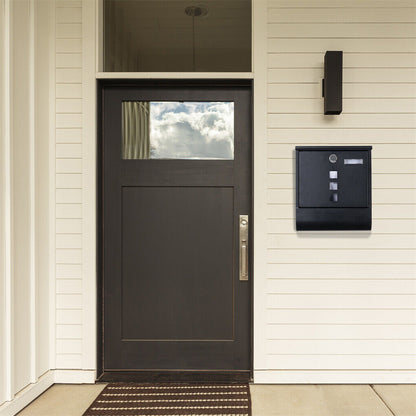 Wall Mounted Lockable Mailbox Galvanized Steel w/ Copper Lock