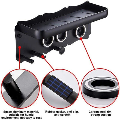 Magnetic Wall Mount Hair Dryer Holder for Dyson - Black Metal