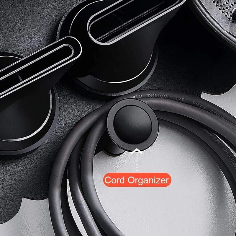 Magnetic Wall Mount Hair Dryer Holder for Dyson - Black Metal