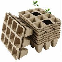10pcs Biodegradable Seedling Trays 12-Hole Garden Starter