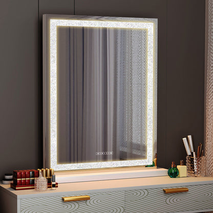 Crystal Vanity Mirror 80CM LED Bluetooth Magnifying