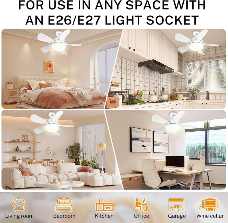 16.5 Ceiling Fan with LED Light 3-Speed Remote Control