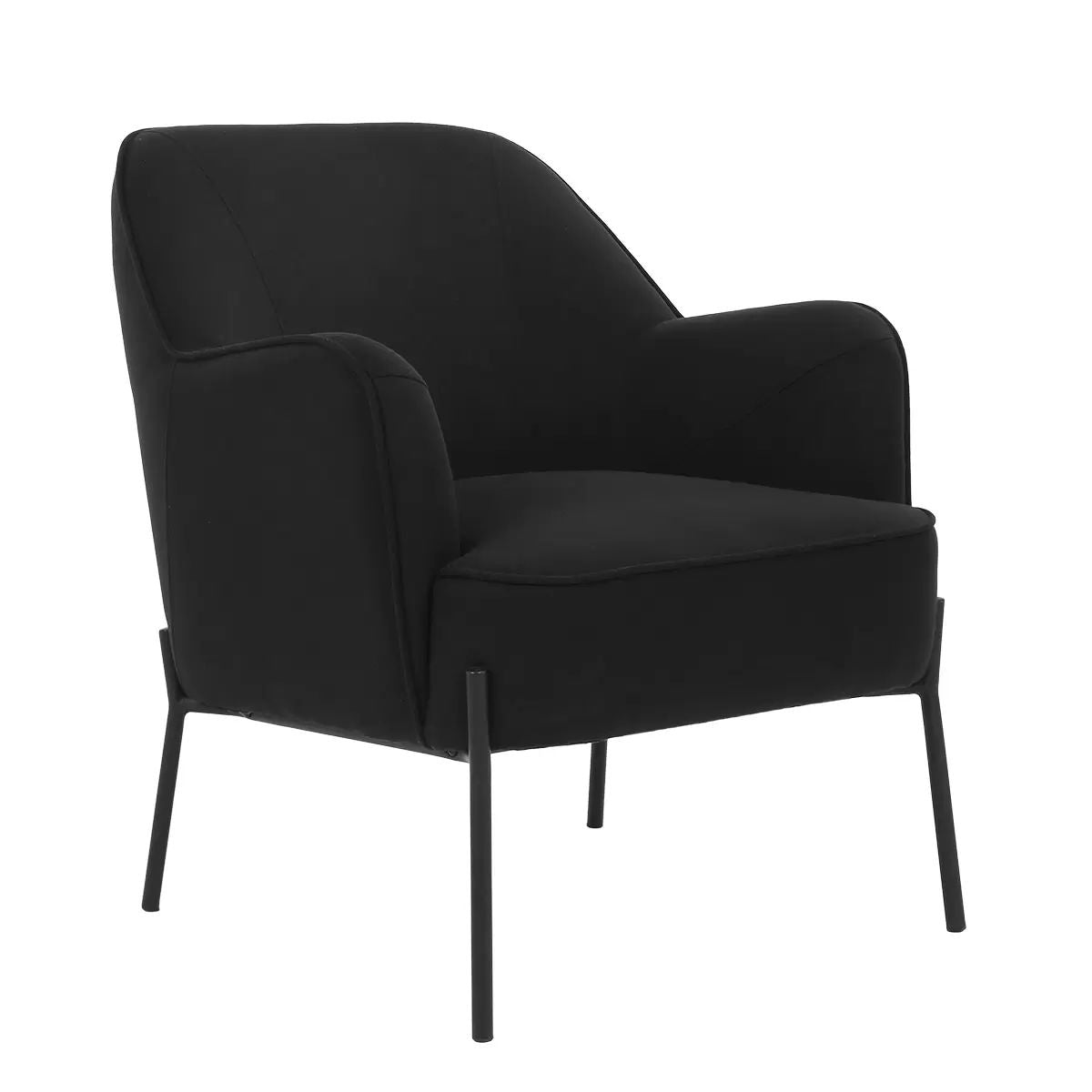 Hugo upholstered armchair black