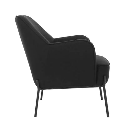 Hugo upholstered armchair black