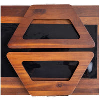 Smart Design Acacia Sofa Armrest Tray