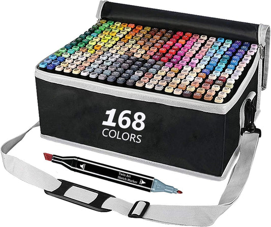 168 Colours Graffiti Pen Permanent Marker Pens Set for Adults and Children