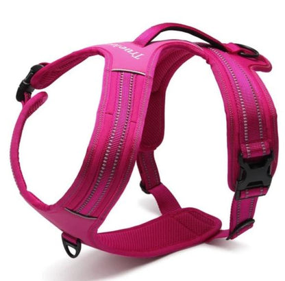 Reflective Heavy Duty Harness Pink M