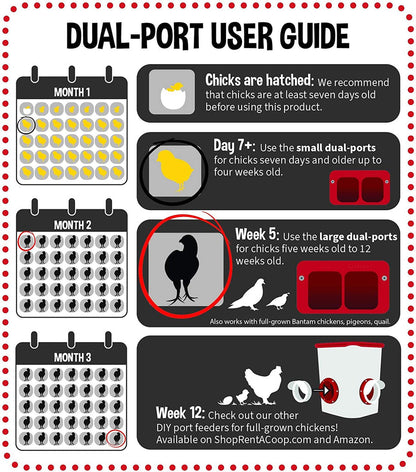 Cheeky Chooka Dual Chick Feeder Port Kit