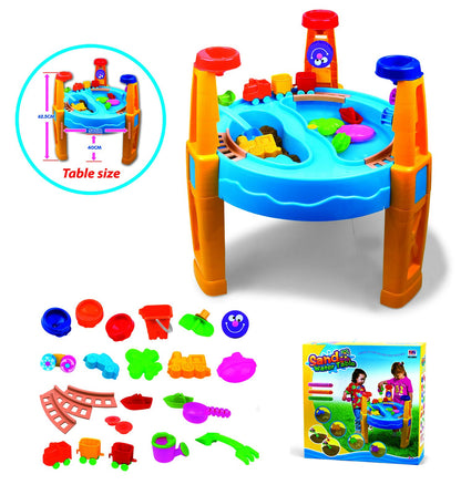 Large Children's Sand & Water Table with 24 Accessories for Play