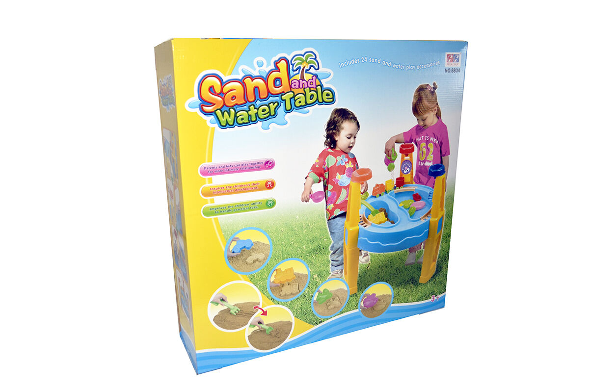 Large Children's Sand & Water Table with 24 Accessories for Play