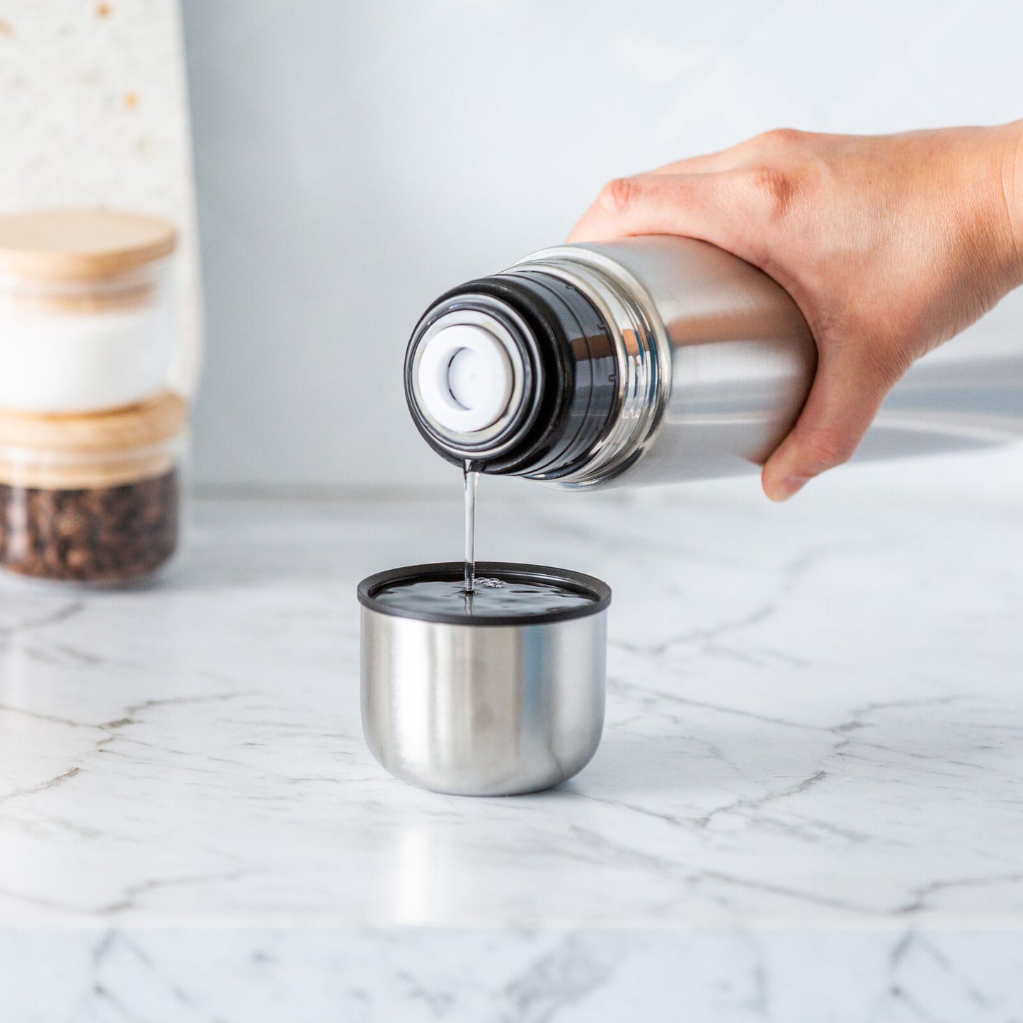 1L Stainless Steel Vacuum Flask - Insulated Drink Container