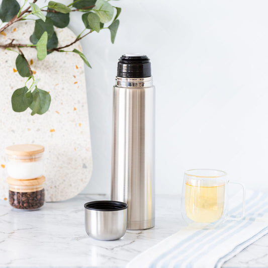 1L Stainless Steel Vacuum Flask - Insulated Drink Container