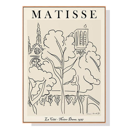 Wall Art 40cmx60cm Line Art By Henri Matisse Wood Frame Canvas