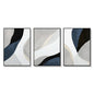 Wall Art 70cmx100cm Abstract Navy Blue 3 Sets Black Frame Canvas