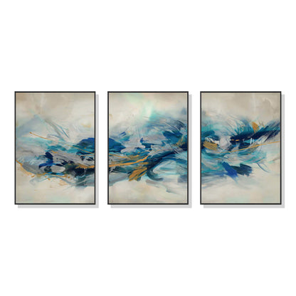 Wall Art 70cmx100cm The Universal 3 Sets Black Frame Canvas