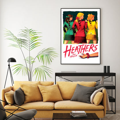 Wall Art 50cmx70cm Heathers The Musical Black Frame Canvas