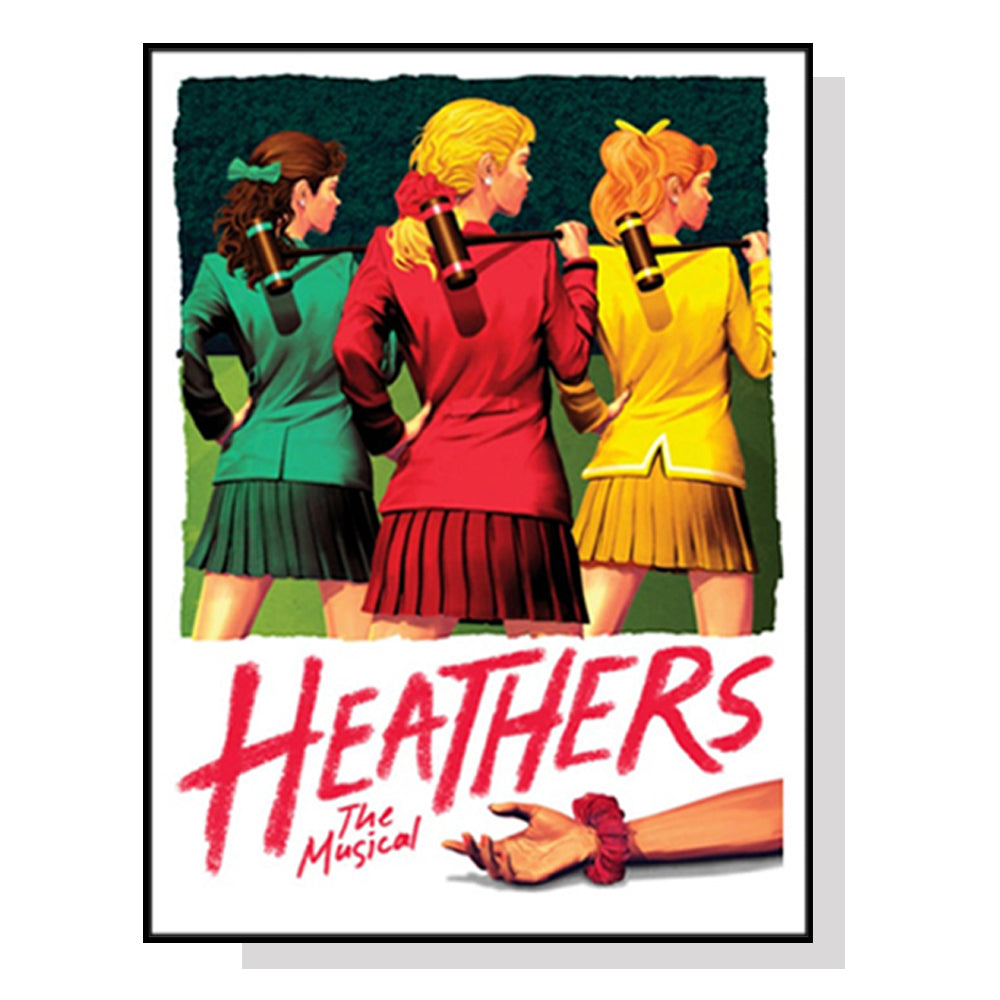 Wall Art 80cmx120cm Heathers The Musical Black Frame Canvas