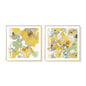 Wall Art 90cmx90cm Yellow Flowers American Style 2 Sets Gold Frame Canvas