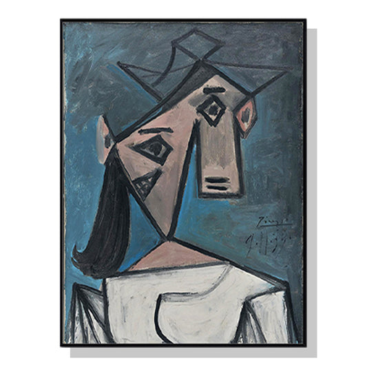 Wall Art 40cmx60cm Head Of A Woman By Pablo Picasso Black Frame Canvas