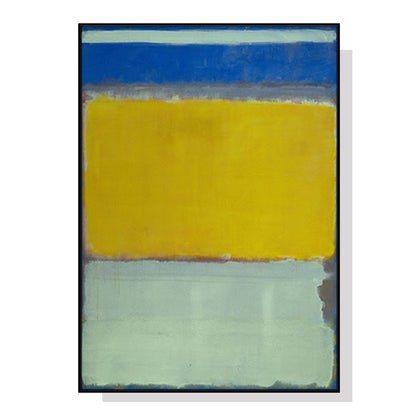 Wall Art 60cmx90cm Blue Yellow Green By Mark Rothko Black Frame Canvas