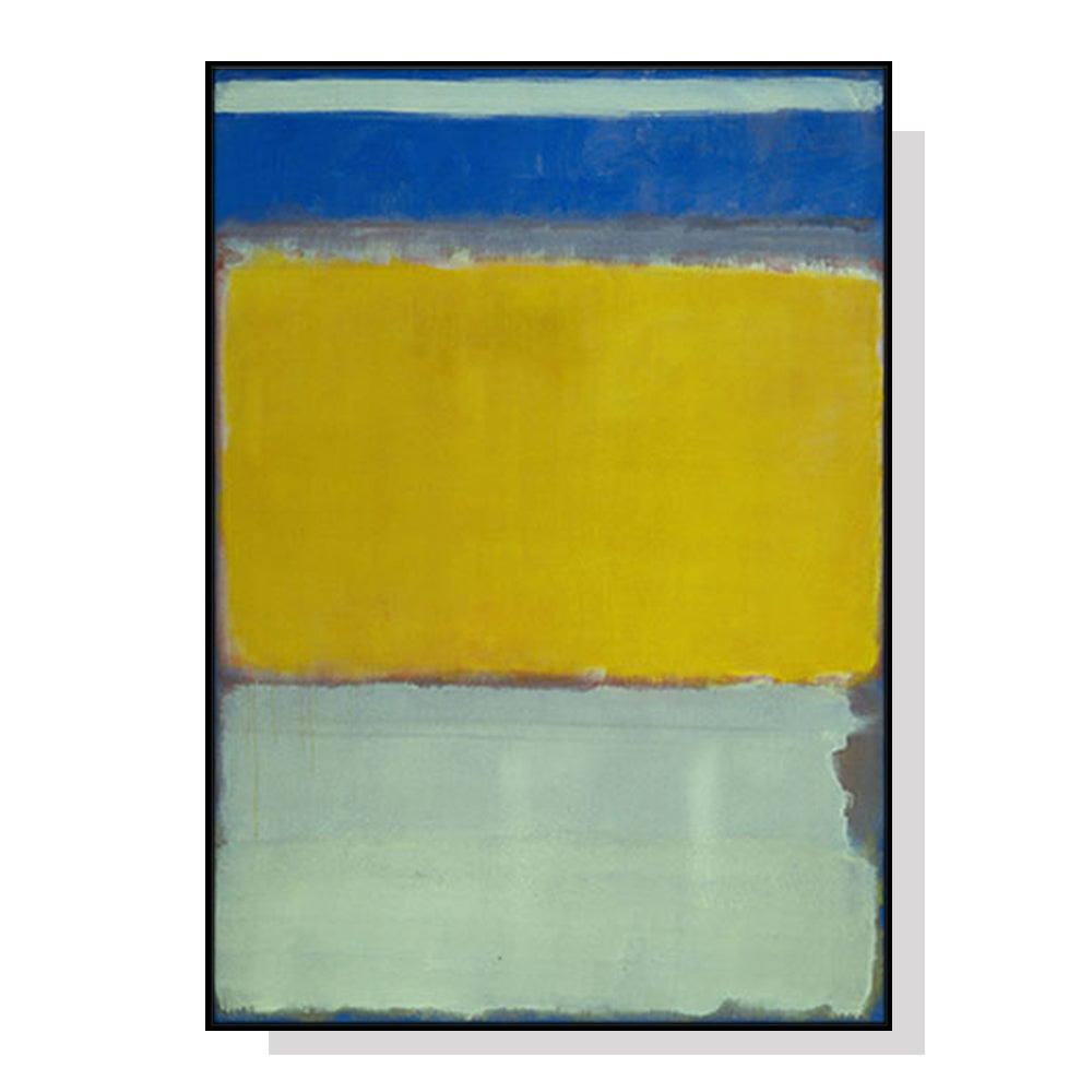 Wall Art 70cmx100cm Blue Yellow Green By Mark Rothko Black Frame Canvas