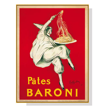 Wall Art 40cmx60cm Pates Baroni Pasta Gold Frame Canvas