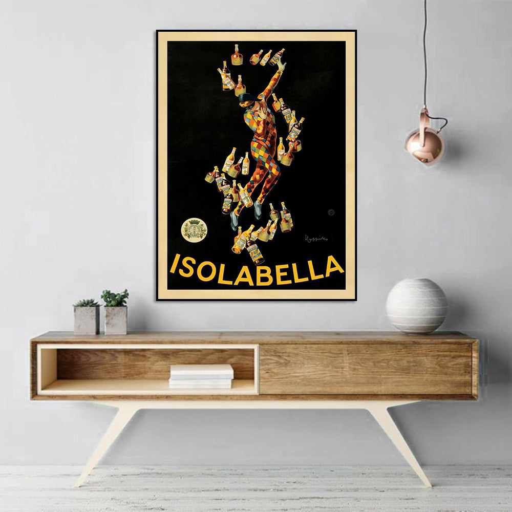 Wall Art 40cmx60cm Isolabella Black Frame Canvas