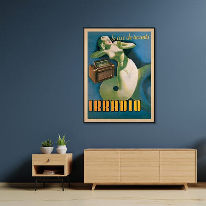 Wall Art 80cmx120cm Irradio Cinzano Black Frame Canvas