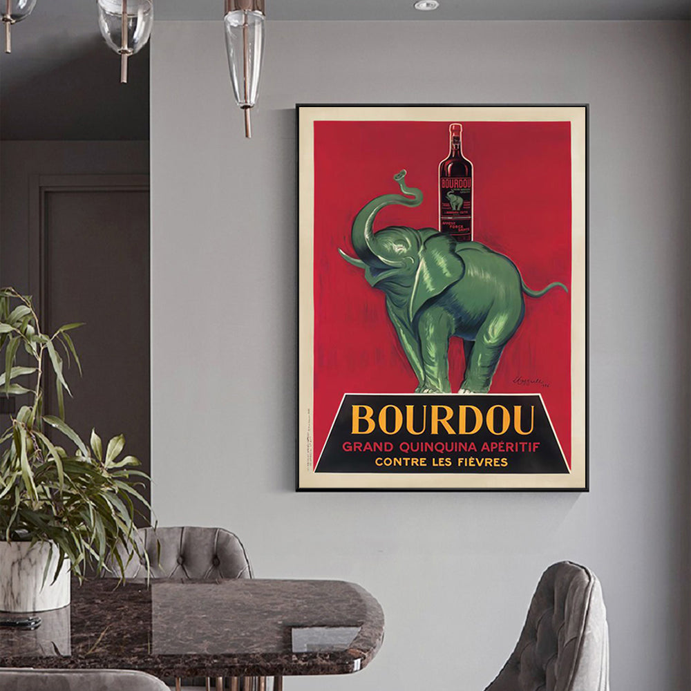 Wall Art 70cmx100cm Bourdou Black Frame Canvas