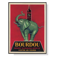 Wall Art 80cmx120cm Bourdou Black Frame Canvas