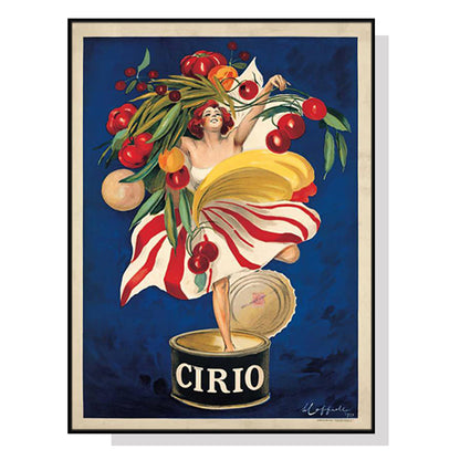 Wall Art 90cmx135cm Cirio By Leonetto Cappiello Black Frame Canvas